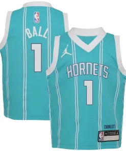 LaMelo Ball Charlotte Hornets Jordan Collectible Brand Preschool Swingman Player Jersey Icon Edition Teal