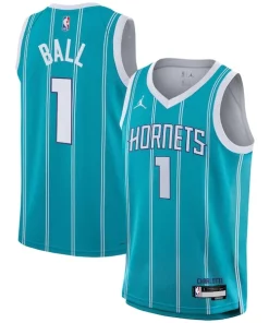 LaMelo Ball Charlotte Hornets Nike Youth Swingman Dashing Jersey Icon Edition Teal