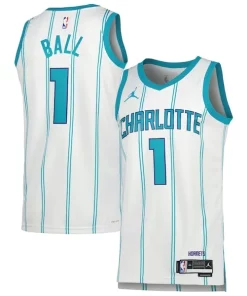 LaMelo Exquisite Ball Charlotte Hornets Jordan Brand Unisex Swingman Jersey Association Edition White/Teal