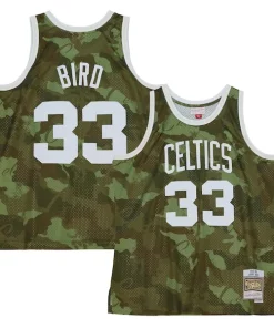 Larry Bird Boston Bold Celtics Hardwood Classics 1985/86 Ghost Green Swingman Jersey Camo