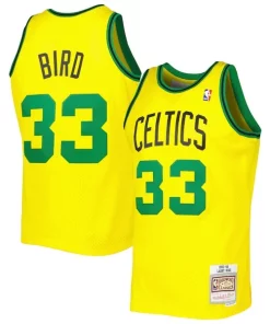 Larry Bird Boston Celtics 1985 Admirable 86 Hardwood Classics Reload 3.0 Swingman Jersey Gold