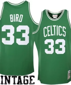 Larry Bird Boston Celtics 1985/86 Hardwood Classics Authentic Jersey Kelly Premium Green