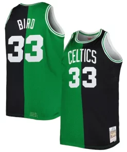 Larry Bird Boston Celtics Big & Tall Hardwood Classics 1985/86 Split Admirable Swingman Jersey Kelly Green/Black