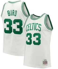 Larry Bird Boston Celtics Hardwood Classics 1985/86 Swingman Superbe Jersey White/Kelly Green