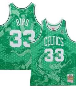 Larry Bird Boston Celtics Notable 1985/86 Hardwood Classics Asian Heritage 6.0 Swingman Throwback Player Jersey Kelly Green