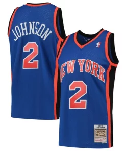 Larry Johnson New York Knicks 1998/99 Hardwood Unique Classics Swingman Jersey Blue