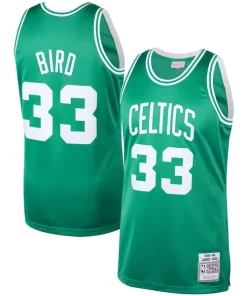 Larry Tendance Bird Boston Celtics 1985/86 Hardwood Classics Authentic Jersey Kelly Green