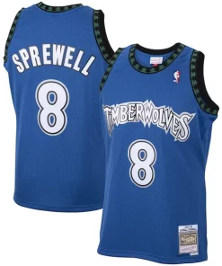 Latrell Sprewell Minnesota Timberwolves 2001/02 Hardwood Classics Swingman Superbe Jersey Blue