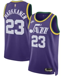 Lauri Markkanen Utah Jazz Nike Unisex 2023/24 Swingman Replica Jersey Stylish Classic Edition Purple