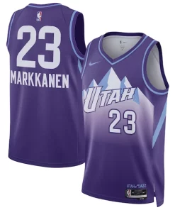 Lauri Markkanen Utah Jazz Nike Unisex 2024/25 Swingman Player Jersey City Edition Purple Vibrant