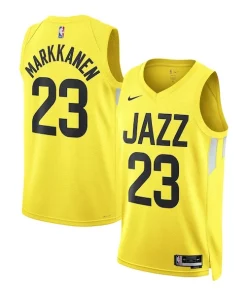 Lauri Markkanen Utah Jazz Nike Unisex Swingman Jersey Icon Captivant Edition Gold