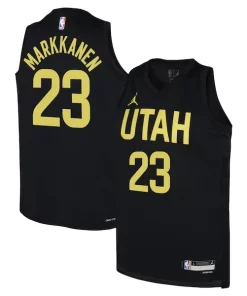 Lauri Markkanen Utah Jazz Notable Jordan Brand Youth Swingman Jersey Statement Edition Black