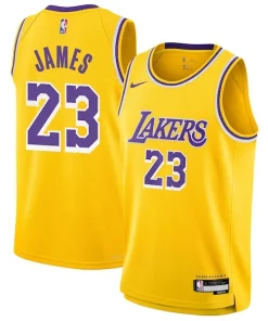 LeBron Distingué James Los Angeles Lakers Nike Youth Swingman Jersey Icon Edition Gold