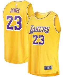LeBron Éclatant James Los Angeles Lakers Youth Fast Break Player Jersey Icon Edition Gold