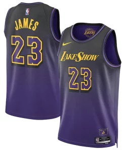 LeBron James Captivant Los Angeles Lakers Nike Unisex 2024/25 Swingman Player Jersey City Edition Purple