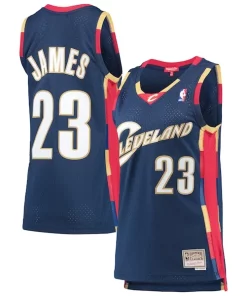 LeBron James Cleveland Cavaliers Women's Hardwood Classics Authentique Swingman Jersey Navy