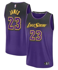 LeBron James Los Angeles Lakers Admirable Youth 2024/25 Fast Break Player Jersey City Edition Purple