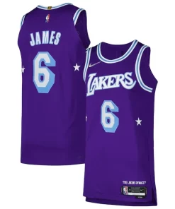 LeBron James Los Angeles Lakers Nike Authentic Player Jersey City Edition Uniques Purple