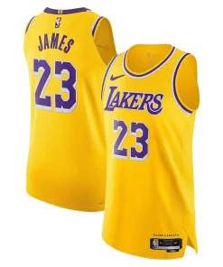 LeBron James Los Angeles Lakers Nike Authentic Player Jersey Refiné Icon Edition Gold