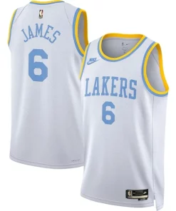 LeBron James Los Angeles Lakers Nike Dashing Swingman Jersey Classic Edition White