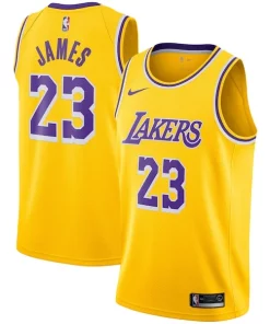 LeBron James Los Angeles Lakers Nike Swingman Player Jersey Gold Prime Icon Edition
