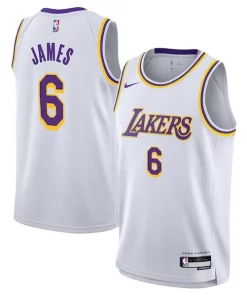 LeBron James Los Angeles Lakers Nike Youth Swingman Jersey Association Edition White Luxueux