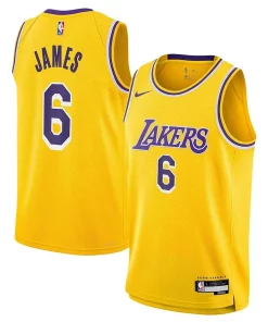 LeBron James Los Angeles Lakers Nike Youth Swingman Jersey Icon Edition Charming Gold