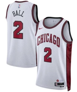 Lonzo Ball Chicago Bulls Nike Sophistiqué Unisex 2022/23 Swingman Jersey City Edition White