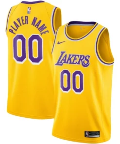 Los Angeles Lakers Nike 2020/21 Swingman Custom Refiné Jersey Icon Edition Gold