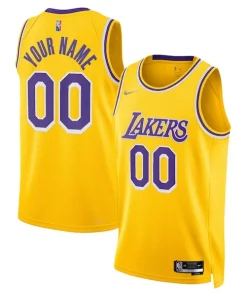 Los Angeles Lakers Nike 2021/22 Diamond Swingman Custom Unique Jersey Icon Edition Gold