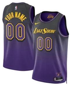 Los Angeles Lakers Nike Unisex 2024/25 Custom Swingman Jersey City Edition Purple Captivant