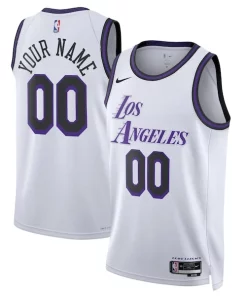 Los Angeles Lakers Nike Unisex Collectible 2022/23 Swingman Custom Jersey City Edition White