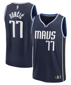 Luka Dončić Dallas Mavericks Authentique Men's Fast Break Player Jersey Statement Edition Navy