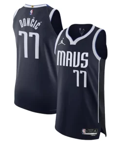 Luka Dončić Dallas Mavericks Jordan Brand Authentic Dashing Player Jersey Statement Edition Navy