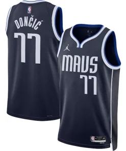 Luka Dončić Dallas Mavericks Jordan Brand Unisex Swingman Jersey Statement Bold Edition Navy