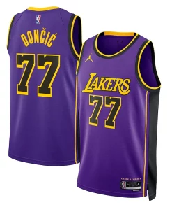 Luka Dončić Los Angeles Lakers Jordan Brand Statement Dashing Edition Swingman Jersey Purple