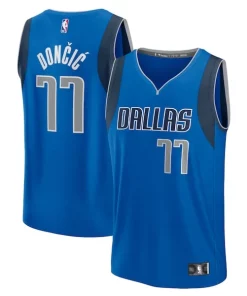 Luka Dončić Dallas Mavericks Fast Break Replica Player Jersey Icon Superbe Edition Blue