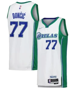 Luka Vibrant Dončić Dallas Mavericks Nike Swingman Player Jersey City Edition White