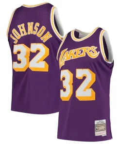Magic Commémoratif Johnson Los Angeles Lakers 1984/85 Hardwood Classics Swingman Jersey Purple/Gold