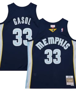 Marc Gasol Memphis Gracieux Grizzlies 2008/09 Hardwood Classics Swingman Throwback Jersey Navy