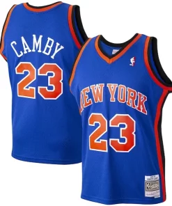 Marcus Camby New York Knicks 1998/99 Hardwood Classics Swingman Sophistiqué Jersey Blue