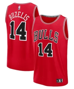 Matas Buzelis Chicago Commémoratif Bulls Fast Break Replica Player Jersey Icon Edition Red