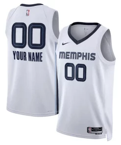 Memphis Grizzlies Distingué Nike Unisex Swingman Custom Jersey White Association Edition