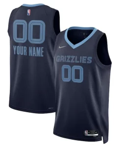Memphis Grizzlies Nike 2021/22 Diamond Swingman Custom Jersey Uniques Icon Edition Navy