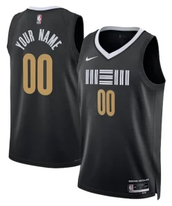 Memphis Grizzlies Nike Unisex 2023/24 Custom Swingman Dashing Jersey Black City Edition