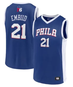 Men's Joel Embiid Royal Philadelphia 76ers Player Jersey Uniques