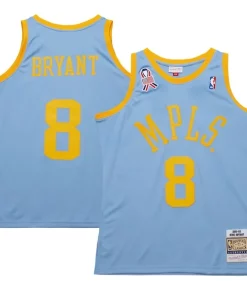 Men's Los Angeles Lakers Kobe Bryant Powder Blue 2001/02 Hardwood Authentique Classics Authentic Player Jersey