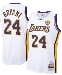 Men's Los Angeles Lakers Kobe Bryant White Unique 2009 10 Hardwood Classics Authentic Jersey