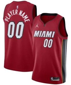 Miami Heat Jordan Brand Swingman Custom Jersey Statement Edition Red Admirable