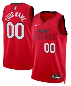 Miami Heat Nike Unisex 2024/25 Éclatant Custom Swingman Jersey City Edition Red